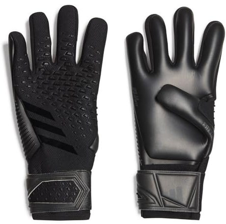 adidas Unisex Goalkeeper Gloves (W/O Fingersave) Predator Competition Goalkeeper Gloves, Black/Black/Black, HY4074, 11