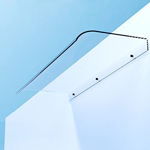 Polycarbonat-Vordach für Haustür,Transparentes Pultbogenvordach,Türvordach,UV-Beständiger Überdachung Haustür,3,5mm Dick Pultvordach,für Garage Balkon Fenster Haus (50x220cm/19.6x87)