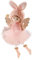 TianWlio Kleine Anhänger Holz Weihnachten Deko Weihnachtsschmuck Christbaumschmuck Ornaments Engel Ornamente Weihnachtsengel Puppe hängende Dekorationen Weihnachtsbaum Dekorationen (S1-Pink, One Size)
