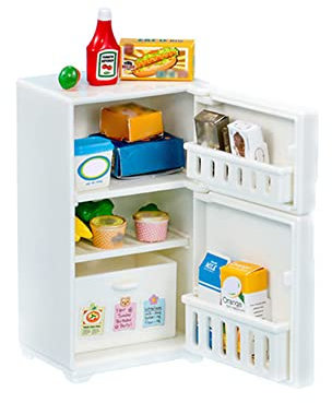 ISAKEN Cocina en Miniatura para Casas de Muñecas, Juguetes de La Nevera de La Casa de Muñecas, Casa de Muñecas de Decoración, Regalos para Niños Y Niñas
