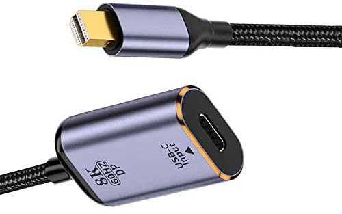 cablecc USB-C Tipo C Femminile Fonte a Mini Displayport DP 1.4 Sink HDTV Cavo 8K@60hz 4K@120hz per Tablet Telefono Laptop
