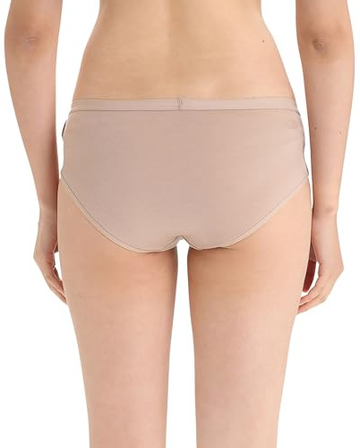 Icebreaker Merinowolle Damen Unterwäsche - Siren Hipkini Slips | Merino Unterhose | Slip | Thermo Unterwäsche Damen | Unterhosen Baumwolle | Taillenslip - Praline, S