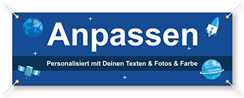 150 x 50 cm Werbe Poster Geburtstags Banner (ohne Seil) - personalisiert mit Deinen Texten & Fotos