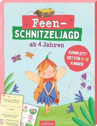 Feen-Schnitzeljagd ab 4 Jahren: Komplettset für 2–12 Kinder | Rundum-sorglos-Paket für den Kindergeburtstag drinnen und draußen