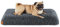Feandrea Hundebett, orthopädisches Hundekissen, mit Noppenschaumstoff gepolstert, Bezug abnehmbar und waschbar, Größe M, für kleine und mittlere Hunde, 80 x 50 x 8 cm, dunkelgrau PGW211G02