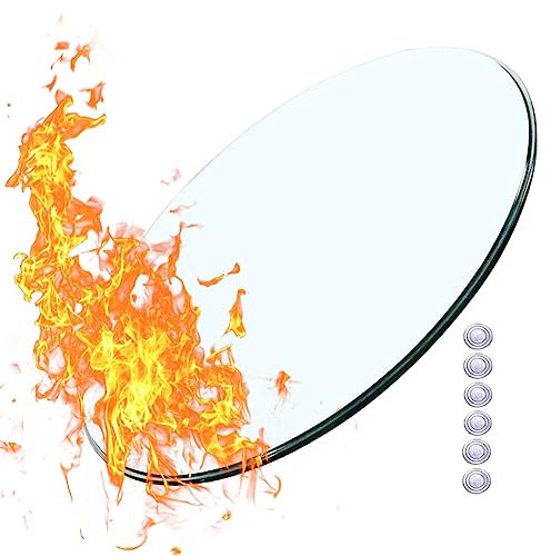 WORDFUN 80cm 90cm 100cm Tablero De Vidrio Templado Redondas, Mesa Comedor Cristal Redonda, Cristal Redondo Tablero De Mesa Templado, para Mesa De Centro, Robusto Y Duradero