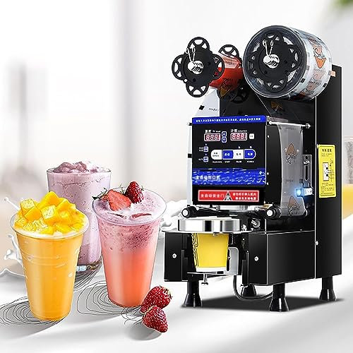 伟 祥 Fully Automatic Cup Sealing Machine, Electric Milk Tea Coffee Cup Sealing Machine, 400-600 Cups/hour, Commercial Cup Sealer for 90/95mm Plastic and Paper Cup