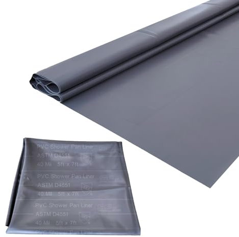 Singform, Rivestimento per Piatto Doccia in PVC, Spessore 40 mm, 1,5 m x 1,8 m, Membrana Impermeabile in PVC, per Bagno e Cucina, Ultra Resistente, Grigio