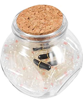 Zerodeko 1 Set Note Capsule Message Capsule Fathers Day Presents Mothers Day Present Shelf Decor Letter Message in a Glass Bottle Message Bottle Stationery Paper Cartoon