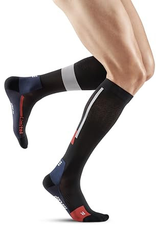 CEP - Laufsocken mit Kompression für Herren, The Run 4.0 Tall Socks, Sportsocken, Größe V/XL / 45-48, schwarz (LE)