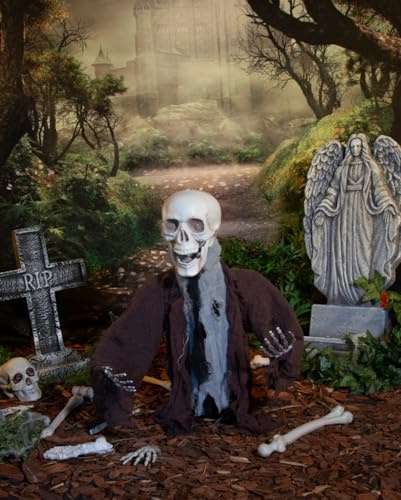 Horror-Shop Unheimlicher Friedhofs Geist als Halloween Animatronic 70 cm