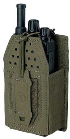 TOPTACPRO Étui Radio Tactique Pochette Radio Molle Universelle pour Talkie-Walkie BaoFeng UV-5R BF-F8HP Pochette de Rangement Réglable pour Chargeur (Ranger Green)