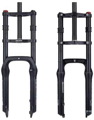 XINGLUOY Bike Forks 1 Pcs Double Shoulder Snow Front Fork 20 * 4.0inch / 26 * 4.0 Inch MTB Fork 130mm Travel Air Supension Bike Fork E-Bike Fork MTB Forks(Color:26inch)