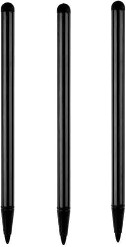 Lot de 3 stylets noirs pour écran tactile, stylet de haute précision pour tous les stylos universels iPad avec pointe fine pour iPad, téléphone portable, iPad, Samsung, Android, tablette et autres