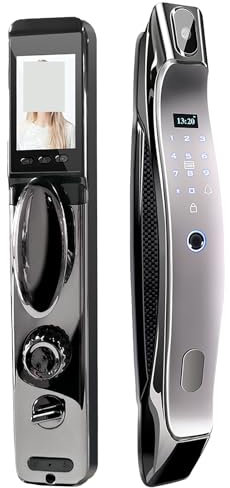 Smart Home 3D Face Biometric Fingerprint Cat Eye Tu-Ya Wifi Smart Locks for Outdoor with Wifi Security Camera Monitor, Keyless Entry Door Lock, Ring Doorbell, Automatic Unlocking(30 * 388)