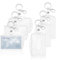 6 Pcs Porte Badges Plastique Transparentese - pour Cartes de Proximité, Cartes de Crédit, Cartes d'Identité et Cartes, Carte de Busité，Porte Carte Bus (6 Pcs Keyring)