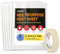 ARVO 6 Pack Extra Large Plastic Dust Sheets (3.6m x 2.7m) for Surface Protection and 1 roll of Masking Tape (24mm x 50m) for Sharp Paint Lines. Ideal for Painting and Decorating