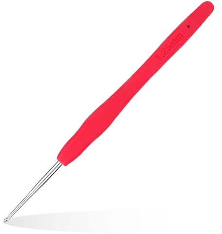 Benlay 1.25mm Häkelnadeln Zum Häkeln Und Stricken, Ergonomische Häkelnadeln Mit Weichen Griffen Für Arthritische Hände, Leichtes Und Bequemes Häkelwerkzeug, Häkelwerkzeug Für Strickanfänger