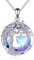 Tree of Life Birthstone Necklace for Women 925 Sterling Silver Tree of Life Jewelry Moonstone Pendant June Birthstone Gemstone with Crystal Anniversary Birthday Christmas Gifts for Mother