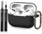 Silikon Hülle für Airpods Pro 2nd/1st, Schwarz Airpods Pro 2 Hülle, Charging Case with Keychain and Cleaner Pen, Stoßfeste Schutzhülle
