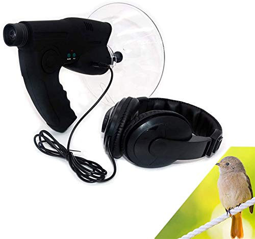 Monocular con micrófono parabólico amplificador de sonido dispositivo de escucha biónico con oído espía dispositivo de escucha de largo alcance de hasta 300 pies aumento de 8X para telescopio de