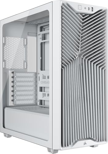 CORSAIR 3200D RS Mid-Tower ATX PC-Gehäuse – Weiß | 3x RS120 PWM-Lüfter Enthalten, GPU-Anti-Sag-Stabilisierungsarm, ASUS BTF, MSI Project Zero, Gigabyte Project Stealth