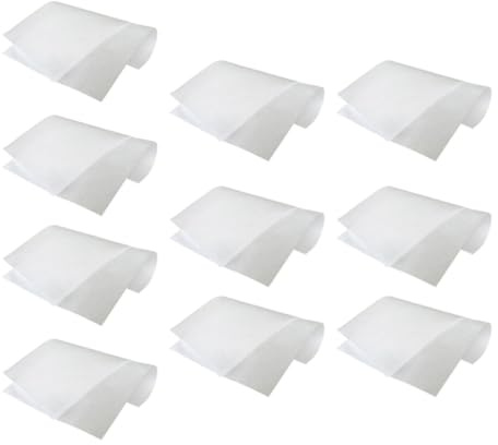 Healeved 20 Pièces Filtre pour Climatisation Gainable en Pet Blanc, Filet Filtrante Anti-poussière pour Air Conditionné, Surface Lisse, pour Maison et Purificateur D'air