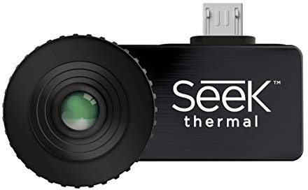 Seek Thermal Compact Preiswerte Wärmebildkamera mit Micro-USB Anschluss und Wasserdichtem Schutzgehäuse Kompatibel mit Android Smartphones - Schwarz, UW-AAA