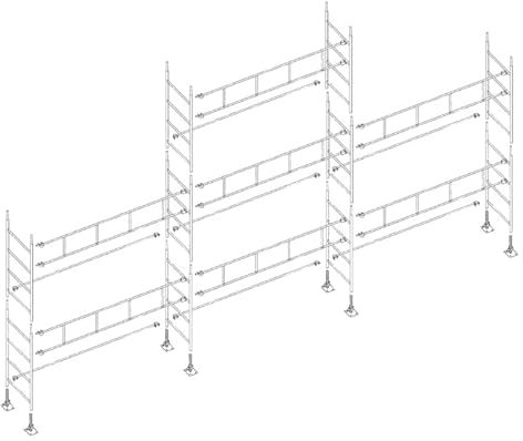 Echafaudage spécial faitage 7m x 9 m 51-9 Galvanisé