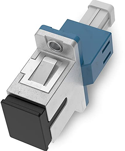 BEYONDTECH Adaptador LC a SC (LC SC) de fibra óptica de modo único UPC Simplex (hembra - hembra) – 1 paquete de extensor de fibra óptica/acopladores de fibra