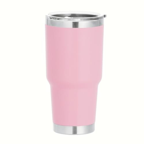 Gteller 30 oz Stainless Steel Tumbler, Double Wall Insulated Travel Mug with Lid (Pink)