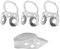 Eujgoov Verstellbare Fingerpicks, 3-teilige Zeigefinger-Picks und 1-teilige Daumen-Pick-verstellbare Hohle Finger-Picks für Banjo und Gitarre(Silver)
