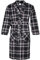 SaneShoppe Vestaglia da uomo con collo sciallato a quadri 300 gsm (XXL, Nera)