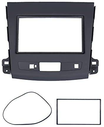 Navigation Radio Fascia Frame, 2Din Stereo Radio Fascia DVD Audio Navigation Panel Rahmen Kompatibel mit Mitsubishi Outlander 2008-2012