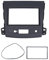 Navigation Radio Fascia Frame, 2Din Stereo Radio Fascia DVD Audio Navigation Panel Rahmen Kompatibel mit Mitsubishi Outlander 2008-2012