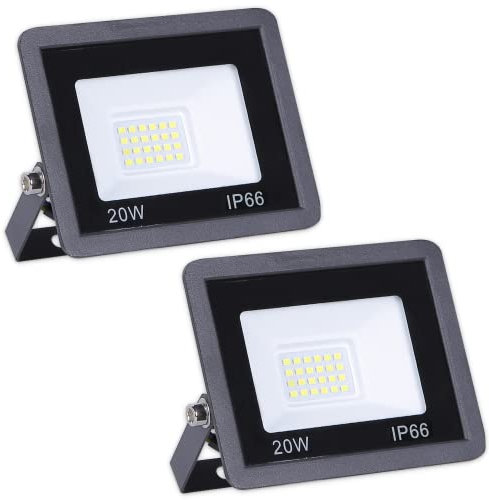 CLAR - Spot LED Extérieur, Projecteur LED Extérieur, Projecteur Exterieur LED, Projecteur LED 20W, Spot Exterieur LED, Spot LED Exterieur, Eclairage LED Exterieur, Spot Extérieur, 4000ºK (Pack 2)
