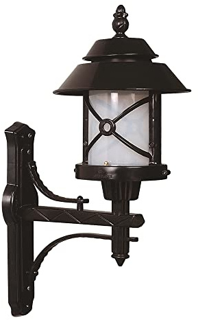 Wandleuchte für den Außenbereich, abs , schwarz, 36x36x63, Fassung E 27 Max 60 W