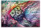 Pixxprint Glasbild, Wandbild aus Echtglas, Bunte Fische Kunst, 80x60 cm, inkl. Aufhängung und Abstandshalter