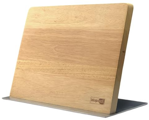 blupearl Messerhalter magnetisch aus Eiche - Magnet Messerblock Holz Messerbrett - Messer Halterung unbestückt