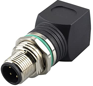 Lonlonty IP68 M12 4-Pin D-Code to RJ45 Shielded Ethernet Adapter | Cat6 Cat5 compatible; 10Gb/s rate; 12mm thread joint; 24AWG gold plated; Anti vibration; PA66 insulation