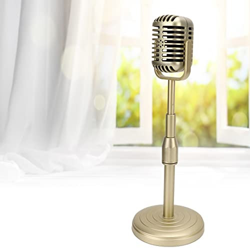 Modèle de Microphone de Simulation à L'ancienne vintage camera prop Modèle D'accessoire de Microphone Vintage Léger et avec Base Stable, Micro Externa mikrofoner