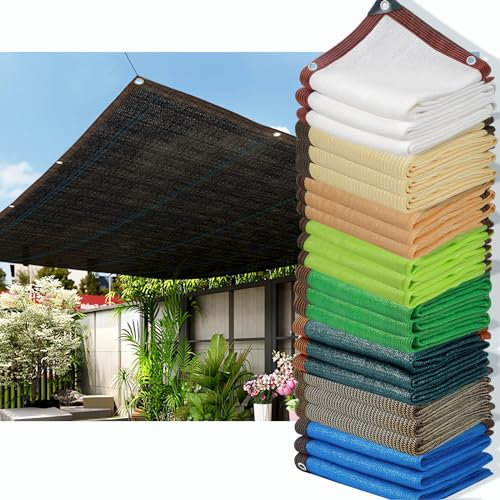 HQQMNY Filet d'ombrage pour Auvent, Filet de Protection Solaire avec Oeillets, Taux d'ombrage de 90%, Filet d'ombrage résistant aux UV, Serre Parasol de Jardin(Noir,2m x 3m)