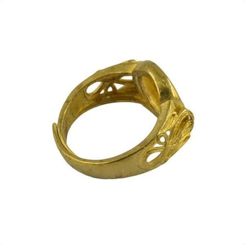 Perfeclan 6 X, Eleganter, Runder Blumenring Aus Beton, Verstellbare Blanko Basen, Zum Selbermachen, 10 Mm, Modeschmuck für Damen Und Herren