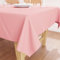 Encasa XO Baumwoll-Canvas-Tischdecke | Hell-Pink Einfarbig | Rechteckige Größe 140x242 cm | Esstischdecke zur Dekoration – maschinenwaschbar
