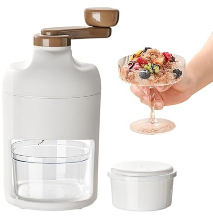 Hielo y para granito – Picadora de hielo manual con nieve y granito | Hielo afeitado de acero inoxidable | Manivela manual para la producción de conos de nieve para helado Snowcones