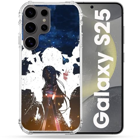 Cokitec Verstärkte Schutzhülle für Samsung Galaxy S25, Manga SAO Sword Art Online Asuna