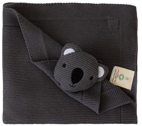 Little Dedi 100% Organic Cotton Baby Blanket with Koala Comforter – Soft Swaddle Blanket for Newborns, Crib & Pram Bedding