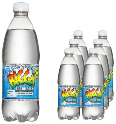 Africa Select Bigga Cream Soda Flavoured Soft Drink – 600ml Bottles (Pack of 6) | Refreshing Creamy Soda Flavour | Sweet Fizzy Drink