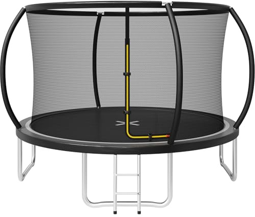 JUMMICO Trampolin Outdoor Ø 183/220/290/360 cm Komplettset mit Sicherheitsnetz, Randabdeckung & Montagezubehör, Rundes Gartentrampolin für Kinder