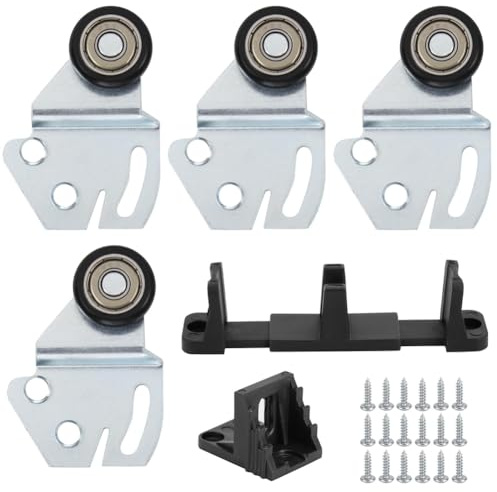 Zicojia Kit de Roulettes de Rechange pour Porte de Placard Coulissante Suspendue par le Haut - Roulement à Billes Convexe de 2,5 cm (1 Pouce)